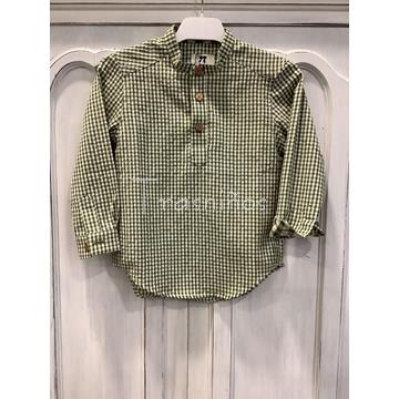 Camisa manga larga cuadritos vichy Musgo La Martinica - Imagen 1