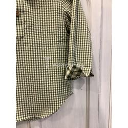 Camisa manga larga cuadritos vichy Musgo La Martinica - Imagen 2