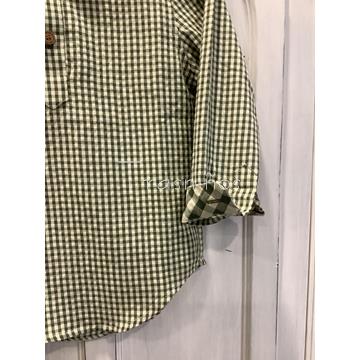 Camisa manga larga cuadritos vichy Musgo La Martinica - Imagen 2