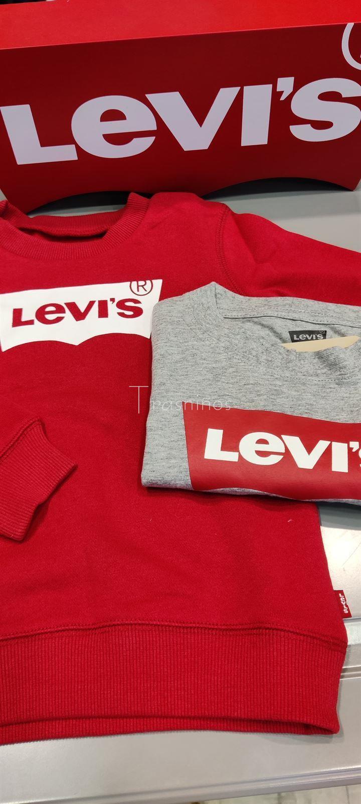 Camiseta básica Levis gris con logo rojo - Imagen 2