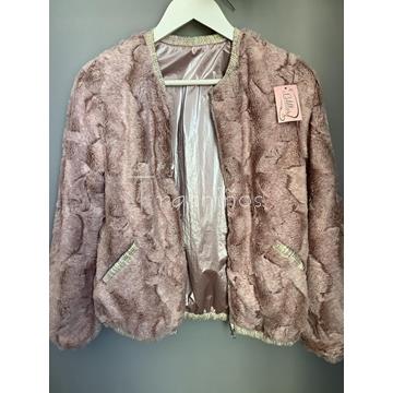 Cazadora bomber reversible rosa colección prado Lolittos - Imagen 1