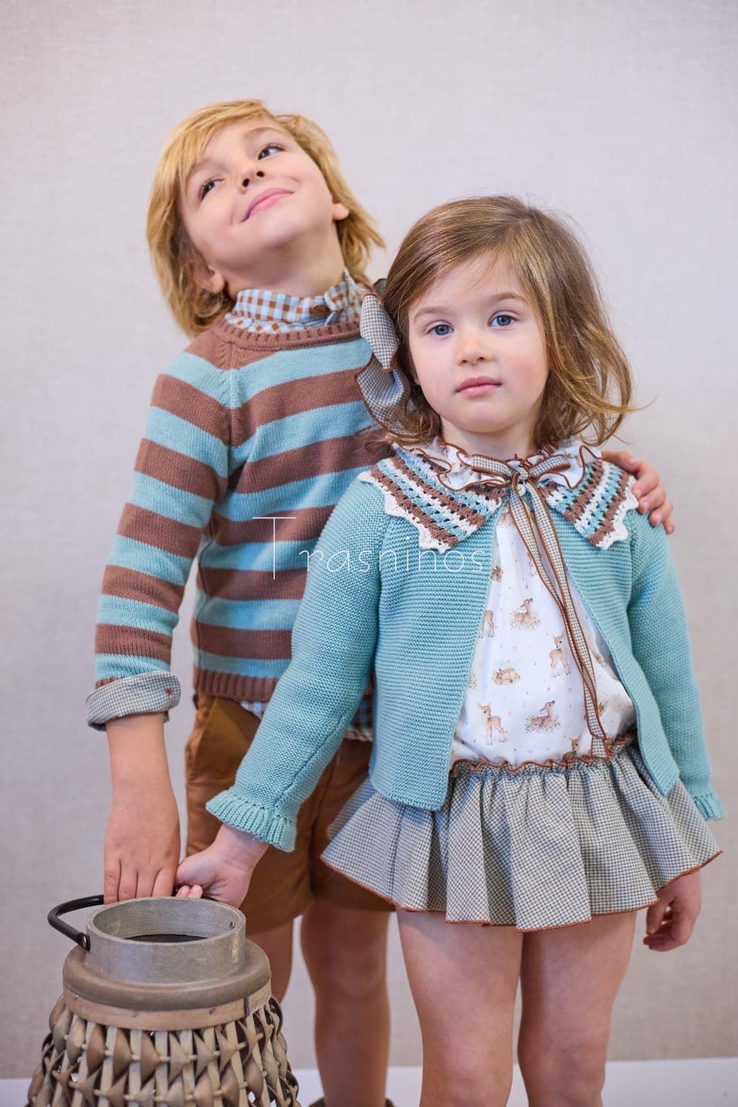 CONJ BRAGA+BLUSA Y CHAQUETA BICHITOS - LA MARTINICA (INV 25) - Imagen 3