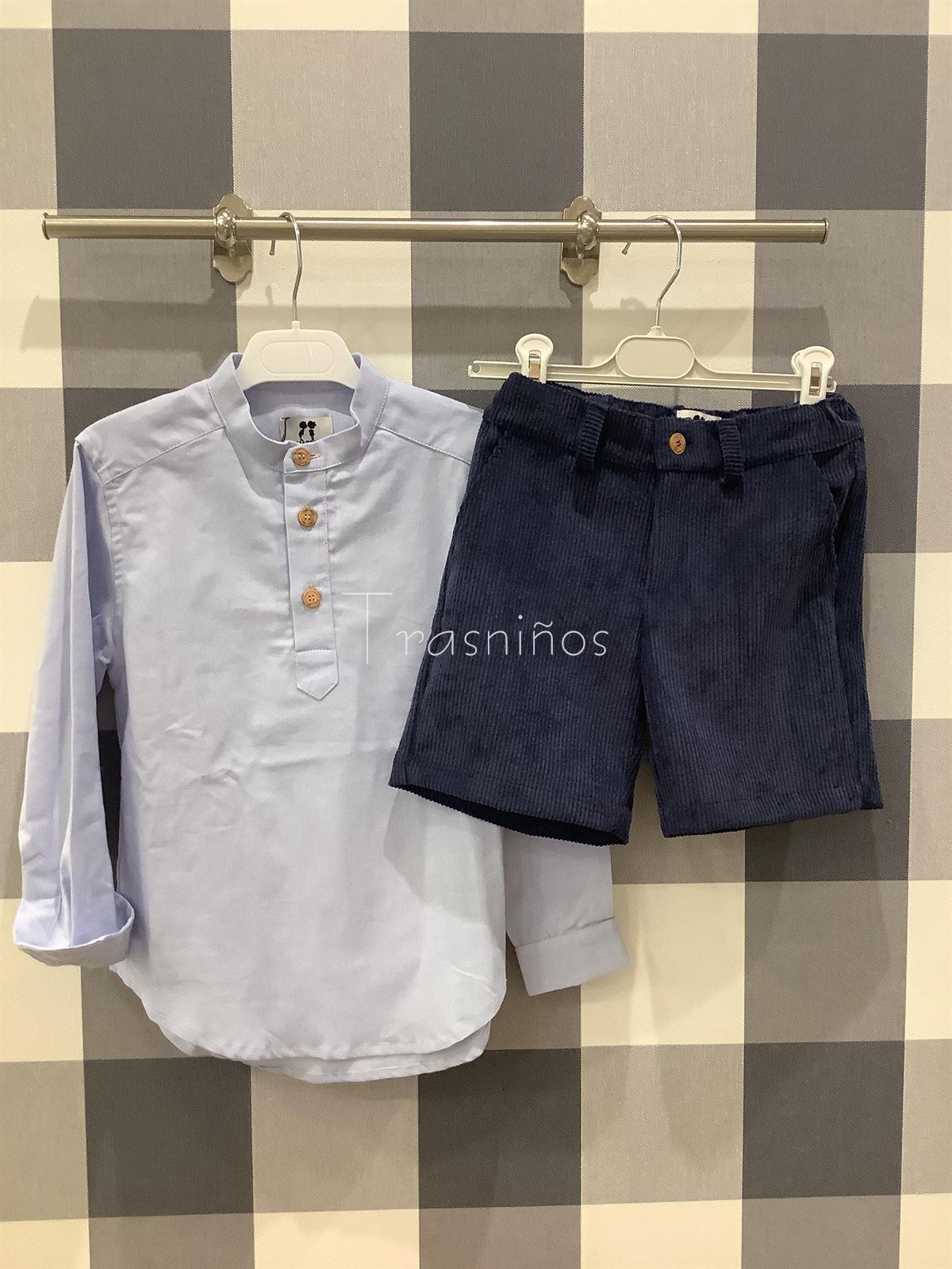 CONJ PANT CORTO+CAMISA  MI PETIT MON - LA MARTINICA (INV 25) - Imagen 1