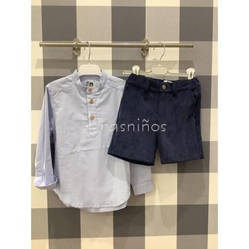 CONJ PANT CORTO+CAMISA  MI PETIT MON - LA MARTINICA (INV 25) - Imagen 1