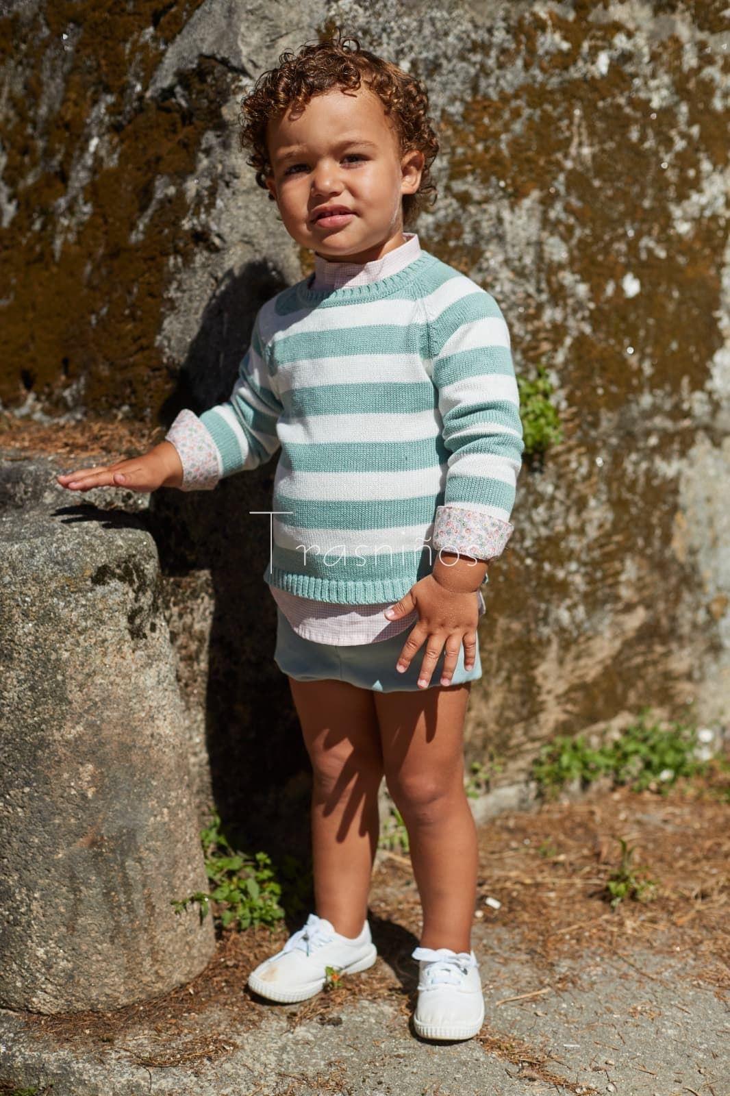 CONJUNTO BOMBACHO, CAMISA Y JERSEY ROSA Y AZUL - LA MARTINICA (VERANO 25) - Imagen 2