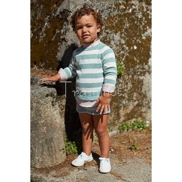 CONJUNTO BOMBACHO, CAMISA Y JERSEY ROSA Y AZUL - LA MARTINICA (VERANO 25) - Imagen 2