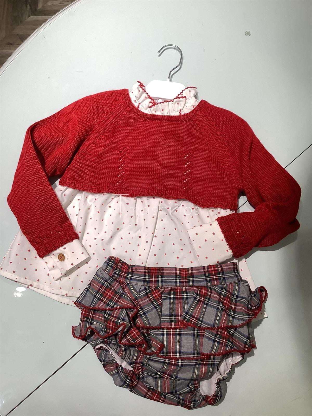 Conjunto braga volantes+ blusa Harry´s  con jersey corto La  Martinica - Imagen 1