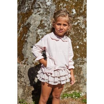 CONJUNTO BRAGUITA, BLUSA Y SUDADERA ROSA Y AZUL - LA MARTINICA (VERANO 25) - Imagen 2