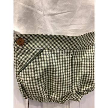 Conjunto Camisa blanca + Bombacho cuadritos Musgo La Martinica - Imagen 2