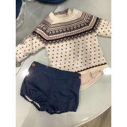 Conjunto Camisa manga larga Niño + Bombacho + Jersey Caracolinos La Martinica - Imagen 1