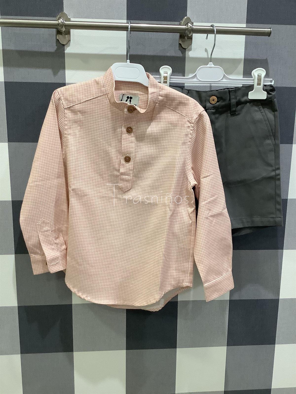 Conjunto Camisa  + Pantalón corto + Jersey rombos Trasniños La Martinica - Imagen 2