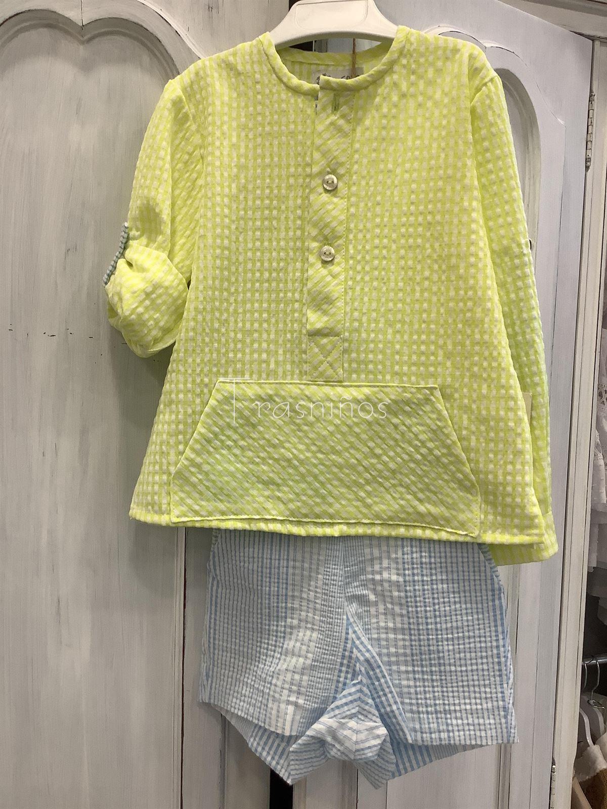 CONJUNTO CASACA Y PANTALON CORTO 4670 - COPO (VERANO 25) - Imagen 1