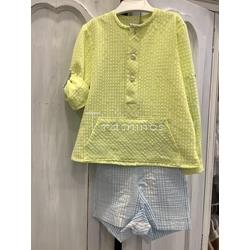 CONJUNTO CASACA Y PANTALON CORTO 4670 - COPO (VERANO 25) - Imagen 1