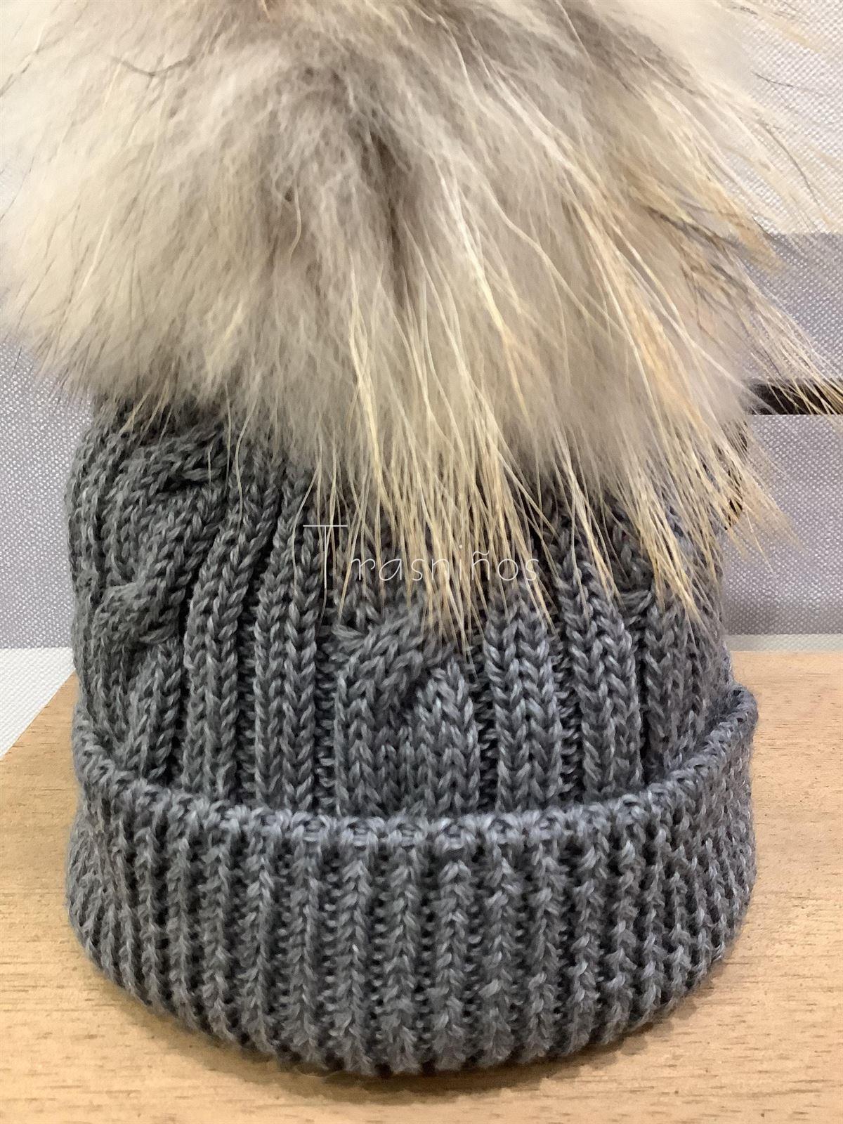 CONJUNTO GORRO Y CUELLO GRIS UNISEX La Martinica - Imagen 2