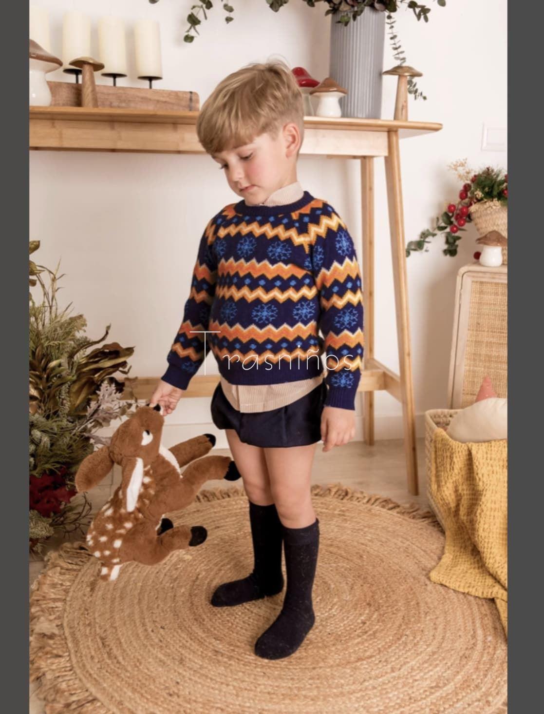 Conjunto jersey grecas + bombacho Oso Mon Petit Bonbon - Imagen 1