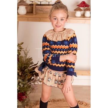Conjunto jersey grecas + ranita oso Mon Petit Bonbon - Imagen 1