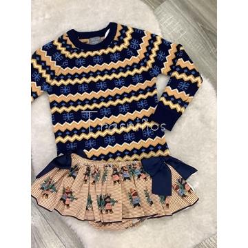 Conjunto jersey grecas + ranita oso Mon Petit Bonbon - Imagen 2