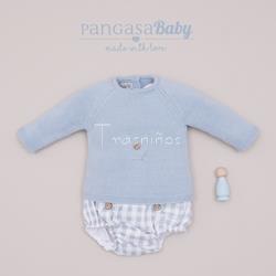 Conjunto jersey + ranita vichy Sweet Cake Pangasa - Imagen 1