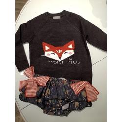 Conjunto jersey + ranita volantes Bosque Mon Petit Bonbon - Imagen 2