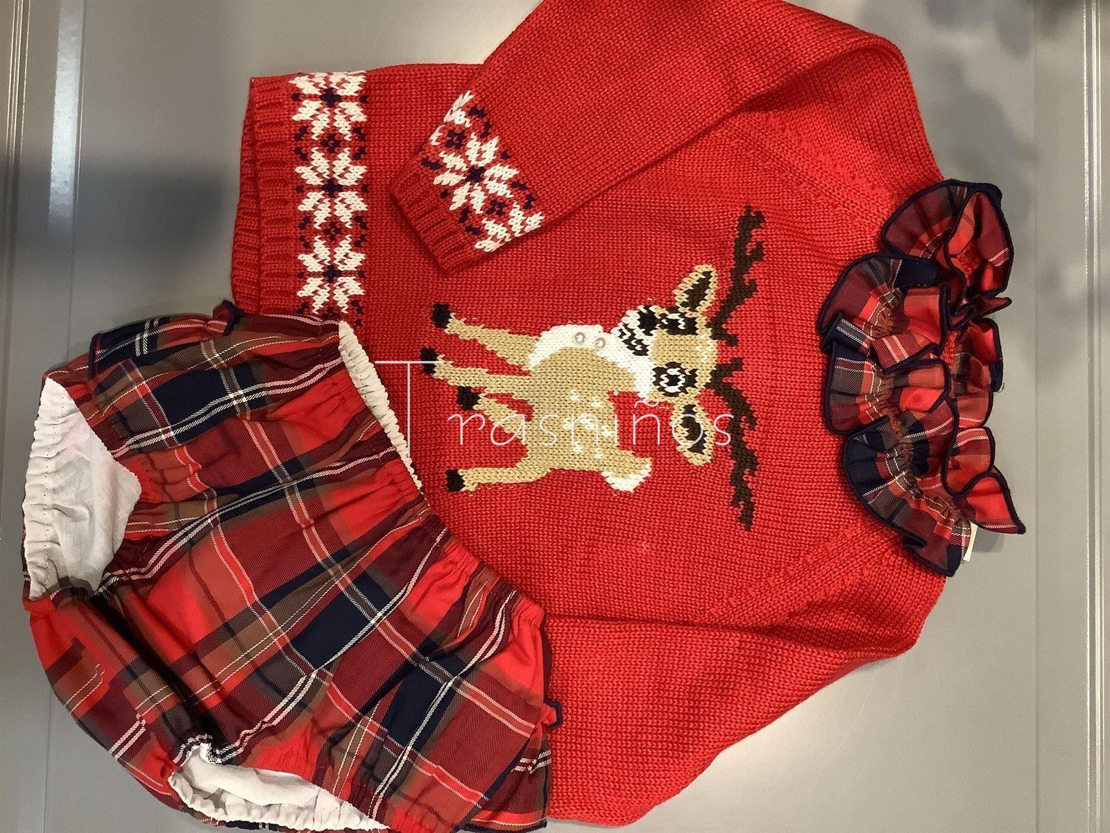 Conjunto jubón + cubre niña coleccion christmas de Lolittos (Navidad) - Imagen 3