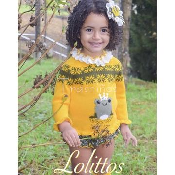 Conjunto jubón + ranita flores Príncipe Lolittos - Imagen 1