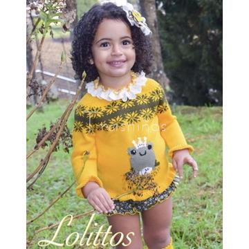 Conjunto jubón + ranita flores Príncipe Lolittos - Imagen 2