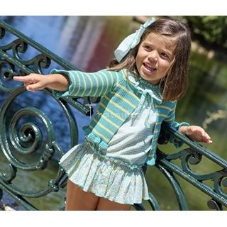 Conjunto La Provenza niña de braguita volante y blusa y chaqueta de La Martinica Verano 2026 - Imagen 1