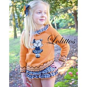 Conjunto niña jubón + ranita volantes Bear Lolittos - Imagen 1