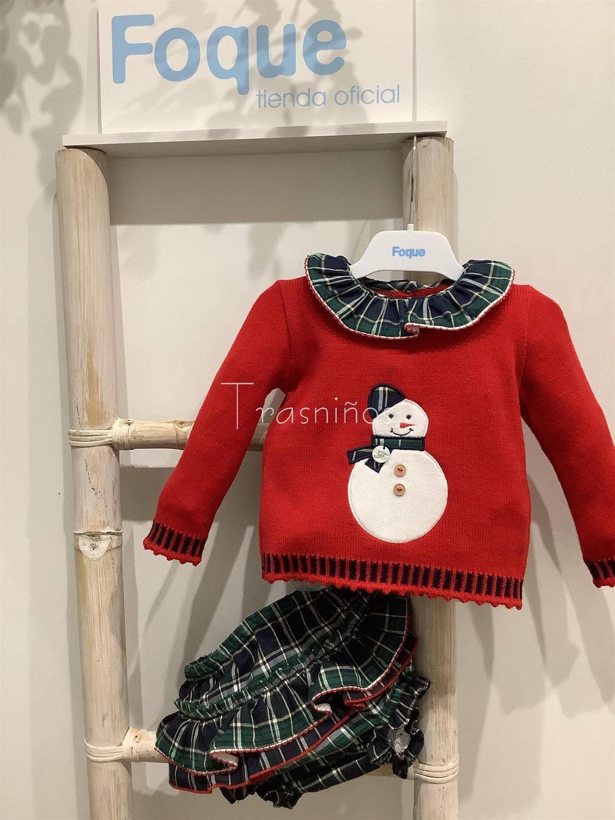 Conjunto niña navidad coleccion muñeco de nieve foque invierno 22-23 - Imagen 1