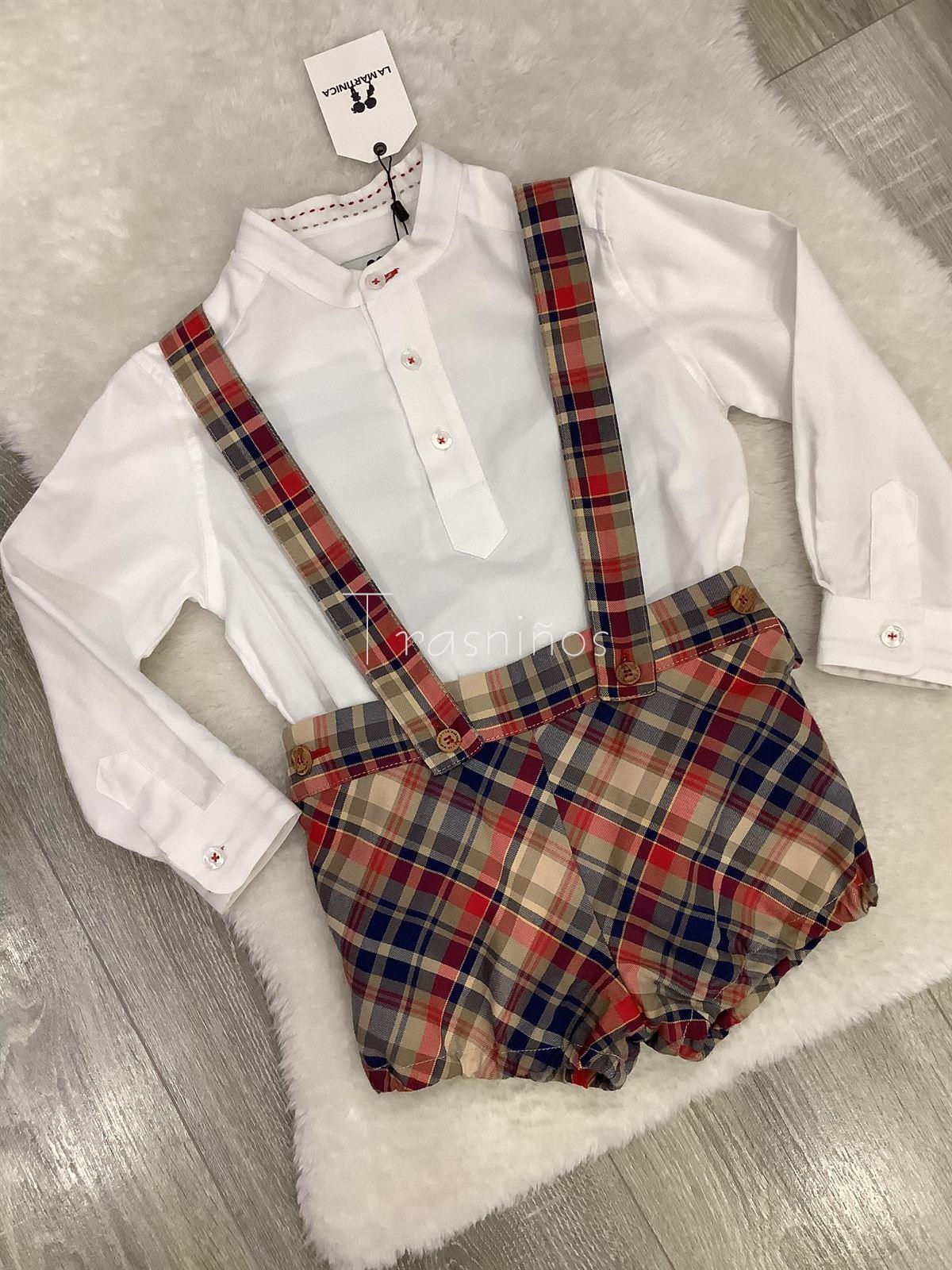 Conjunto niño camisa + bombacho Petit Point La Martinica - Imagen 1