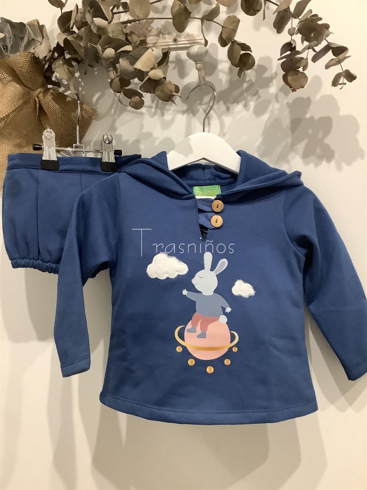 Conjunto niño conejito en las nubes Pio pio invierno 2022 - Imagen 1