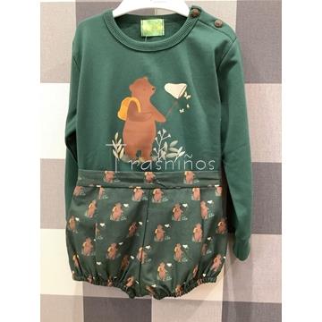 Conjunto niño sudadera + bombacho Osos Mon Petit Bonbon - Imagen 1