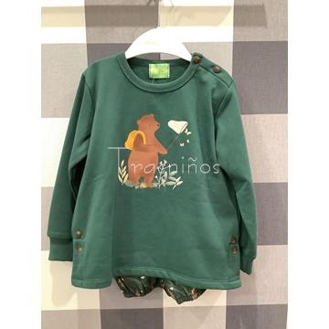Conjunto niño sudadera + bombacho Osos Mon Petit Bonbon - Imagen 2