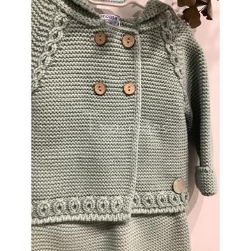 Conjunto polaina y chaqueta punto ( San Francisco ) verde empolvado - Imagen 1