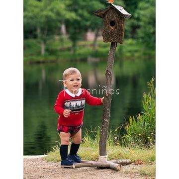 Conjunto rana-jersey familia abeto Foque coleccion navidad - Imagen 1