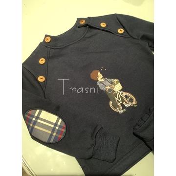 Conjunto sudadera + bombacho Bicicleta Mon Petit Bonbon - Imagen 2