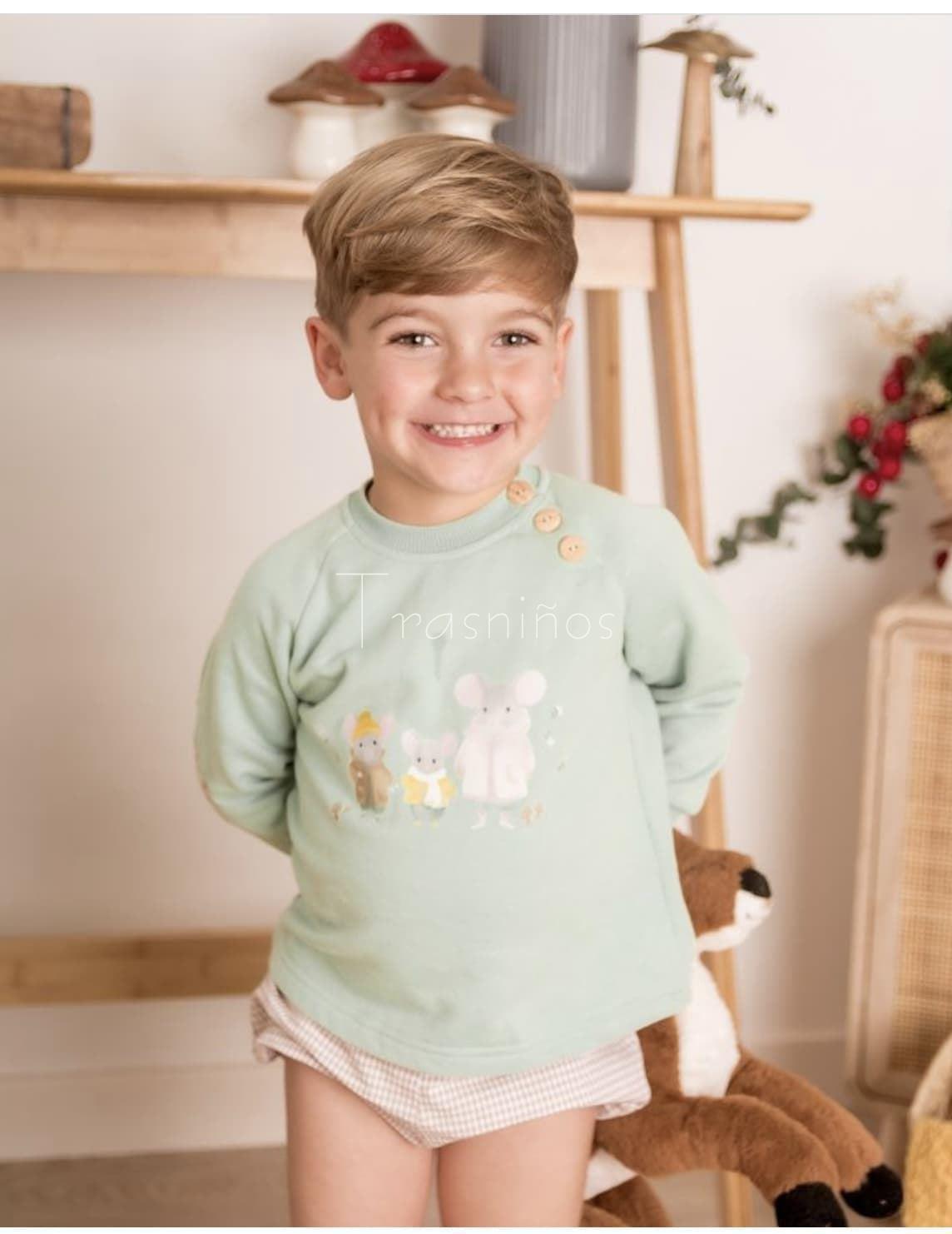 Conjunto Pio Pio Moda Infantil CONJUNTO BOMBACHO NIÑO DE CUADRO