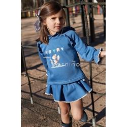 Conjunto Sudadera niña + ranita volantes Caracolinos La Martinica - Imagen 1