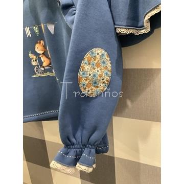 Conjunto Sudadera niña + ranita volantes Caracolinos La Martinica - Imagen 2