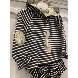 Conjunto sudadera niña rayas + ranita volantes Limoncello La Martinica - Imagen 2
