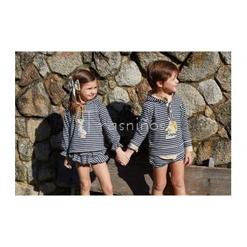 Conjunto sudadera niño rayas + bombacho Limoncello La Martinica - Imagen 2