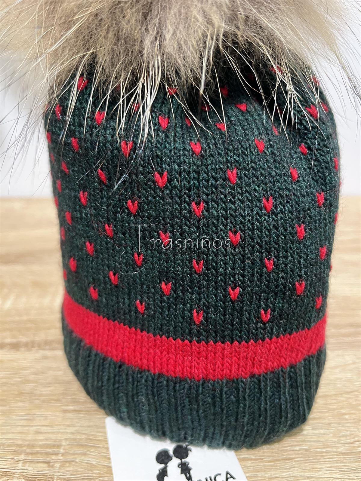 Gorro HILTON punto con pelo natural La Martinica - Imagen 2