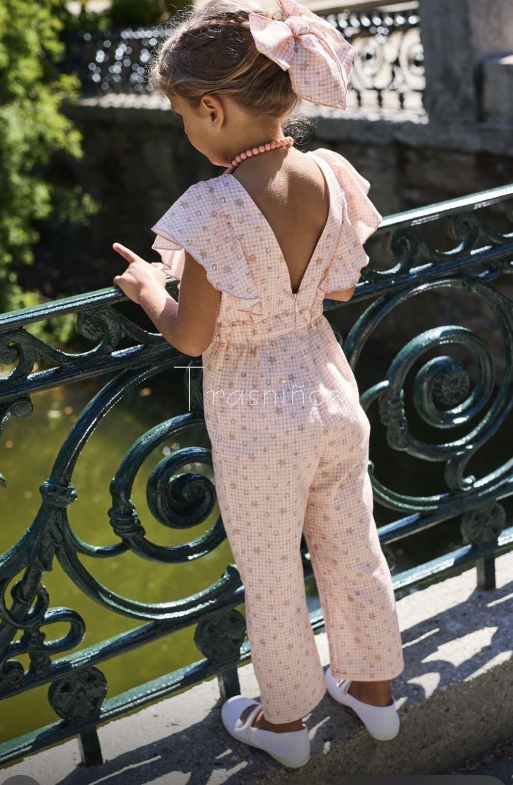 Mono  Vichy niña Peach La Martinica verano 2026 - Imagen 3