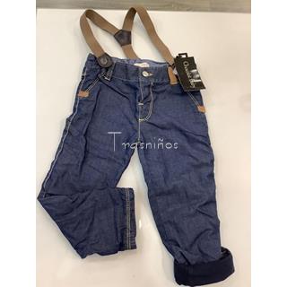 PANTALON EFECTO VAQUERO - CHOCOLAT BABY - Imagen 1