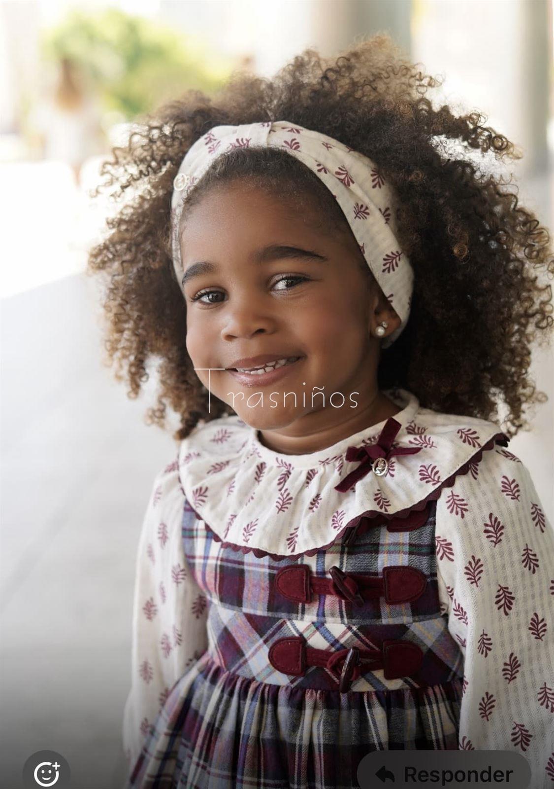 Pichi y blusa cuadros granate Selene - Noma Fernandez - Imagen 2