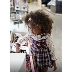 Pichi y blusa Selene cuadros granate de Noma. Fernández - Imagen 1