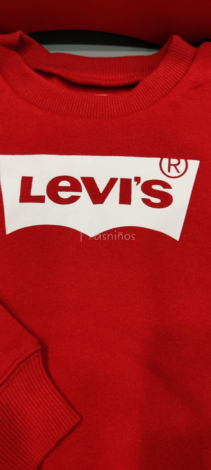 Sudadera básica logo Levis roja - Imagen 3