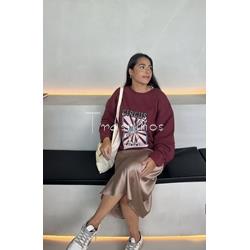 Sudadera circus jirafa granate de Eleonora - Imagen 1