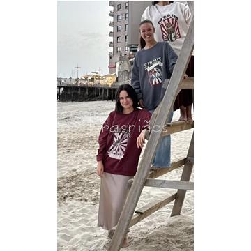 Sudadera circus jirafa granate de Eleonora - Imagen 2