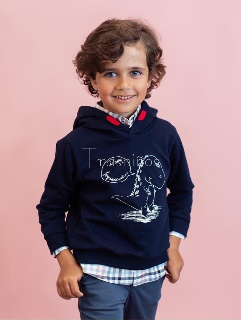 Sudadera dinosaurio niño coleccion Lago de Foque - Imagen 1